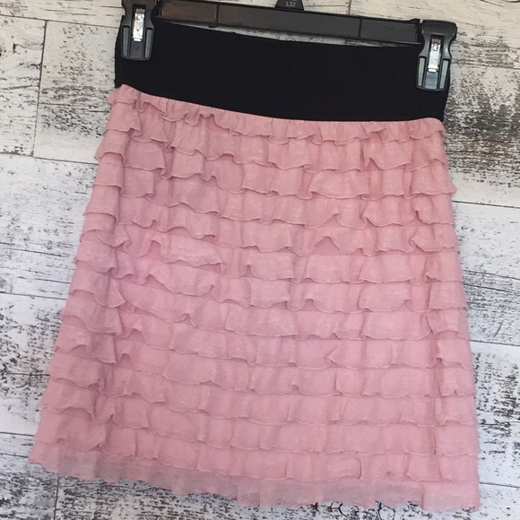 Pink Ruffle Mini Skirt - Picture 3 of 5